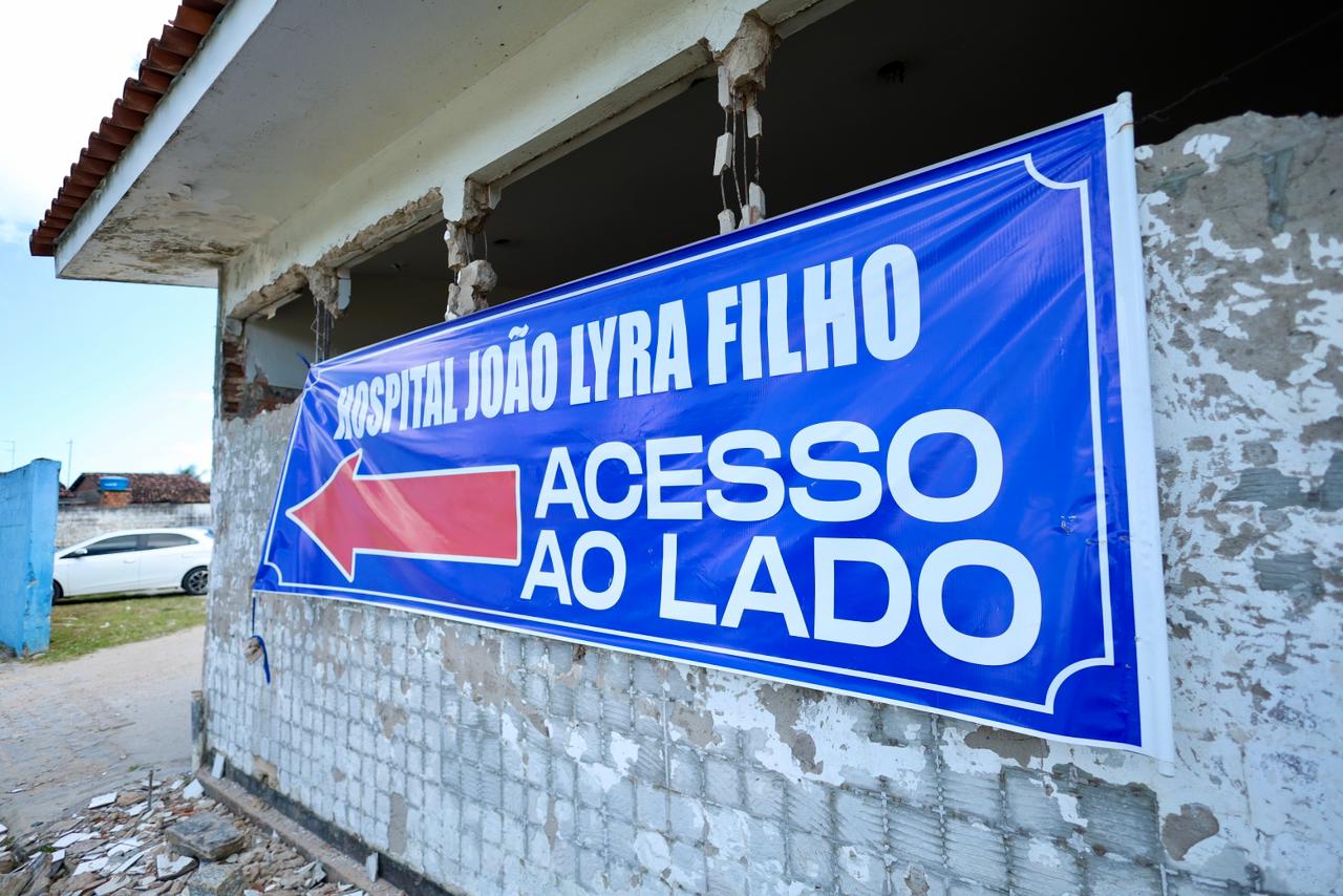 Hospital João Lira Filho passa por obras e tem acesso provisório para melhor atender a população